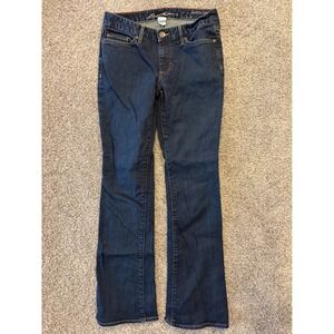Eddie Bauer Jeans Women 4 Blue Slightly Curvy Bootcut Dark Wash Denim Pants